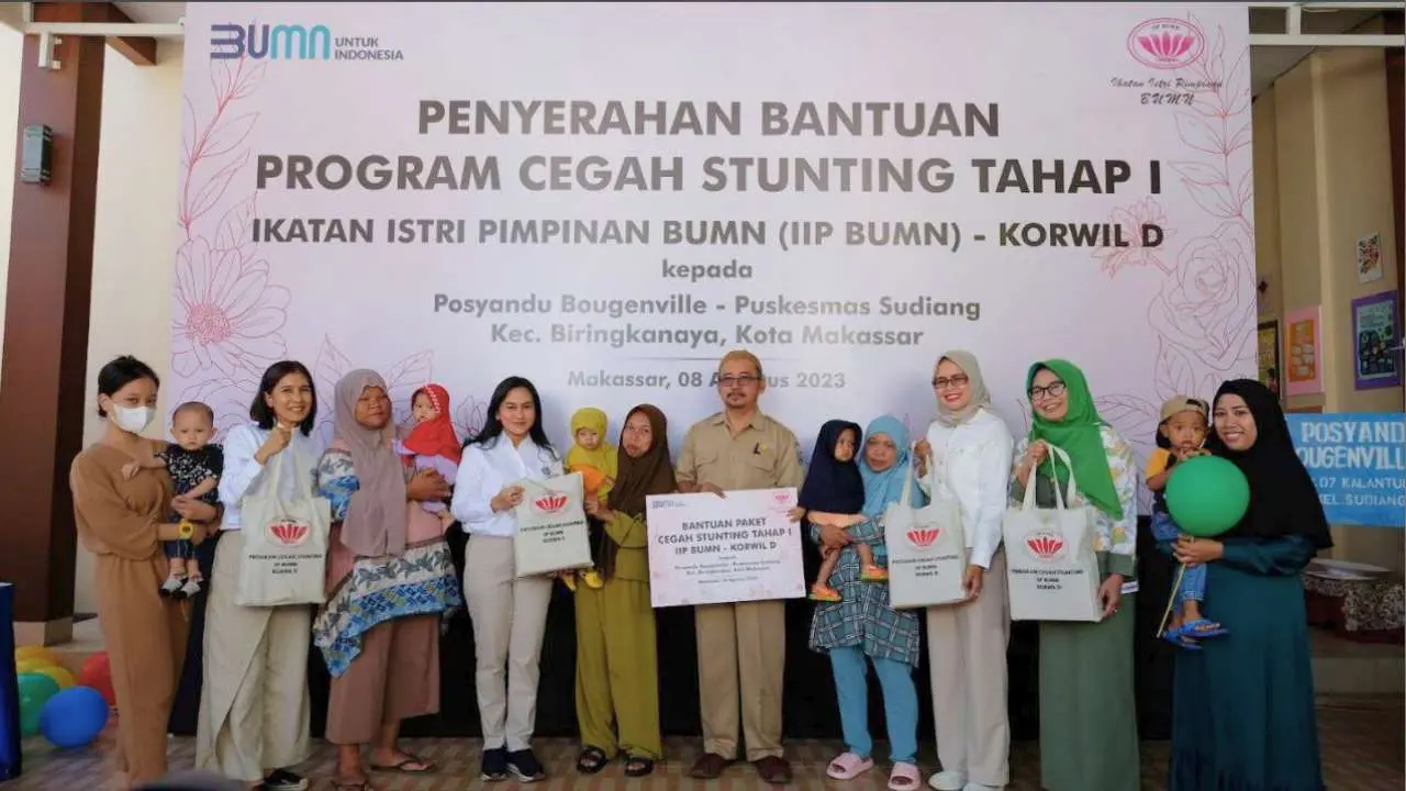 Kompak Tangani Stunting, IIP BUMN Korwil D Salurkan Bantuan Program Cegah Stunting di Sulsel