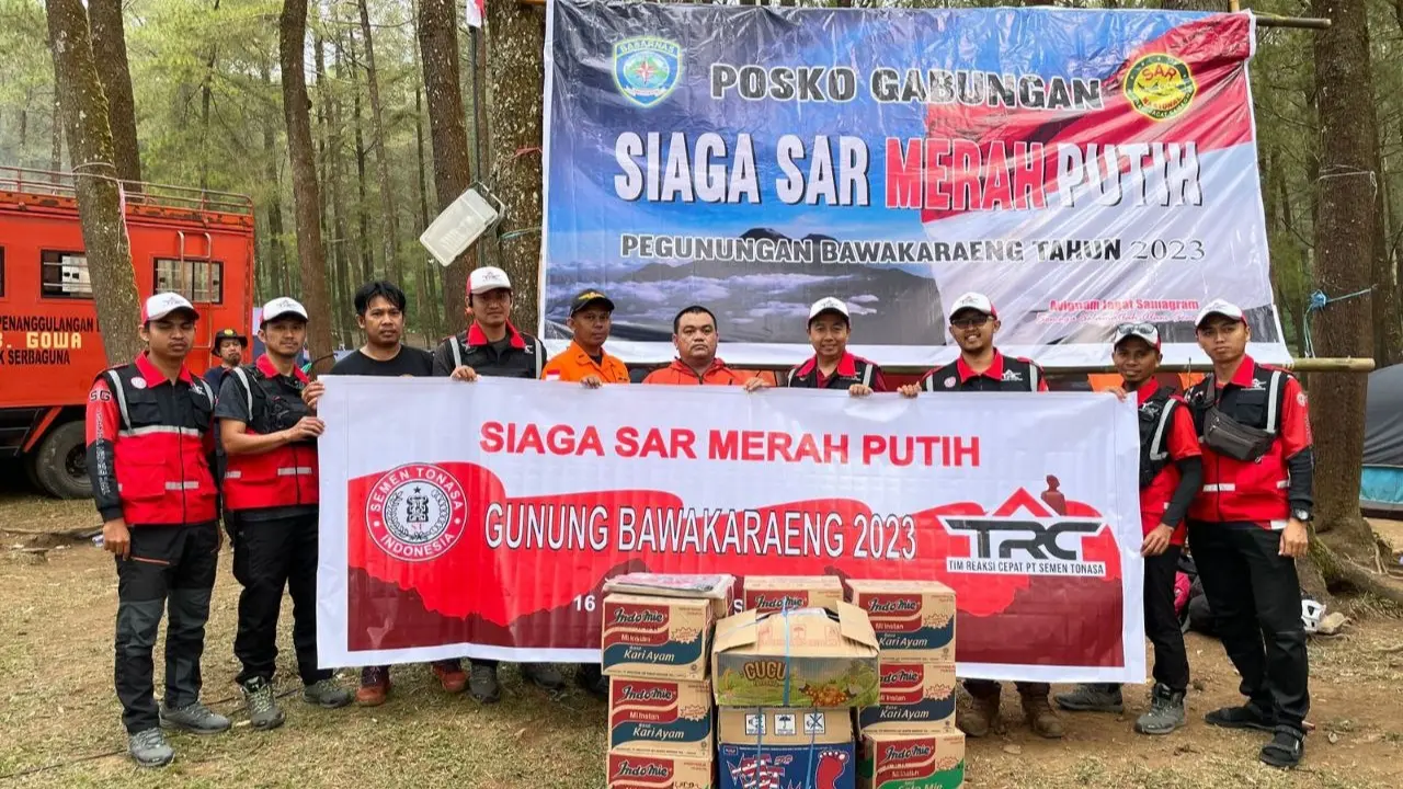 TRC Semen Tonasa & Tim SAR, Pantau Aktivitas Pendakian di Gunung Bawakaraeng Jelang HUT RI
