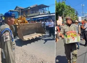 Satpol PP Makassar Kawal Dinas Pertanahan Lakukan Penertiban Bangunan diatas Fasum