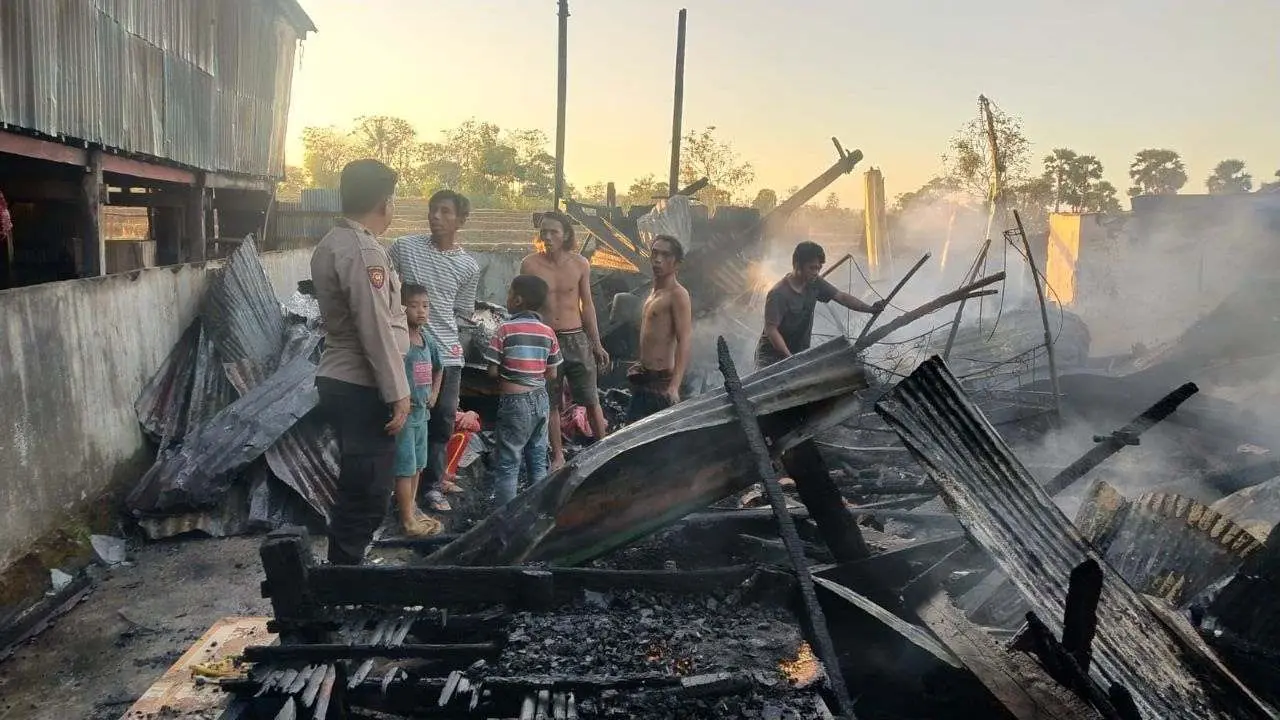 Dilalap si Jago Merah, 2 Rumah Rata dengan Tanah di Bontoramba Jeneponto