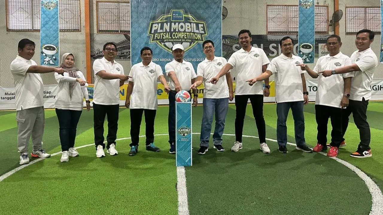 Tingkatkan Downloader PLN Mobile, PLN UP3 Makassar Selatan Gelar Kompetisi Futsal antar Instansi