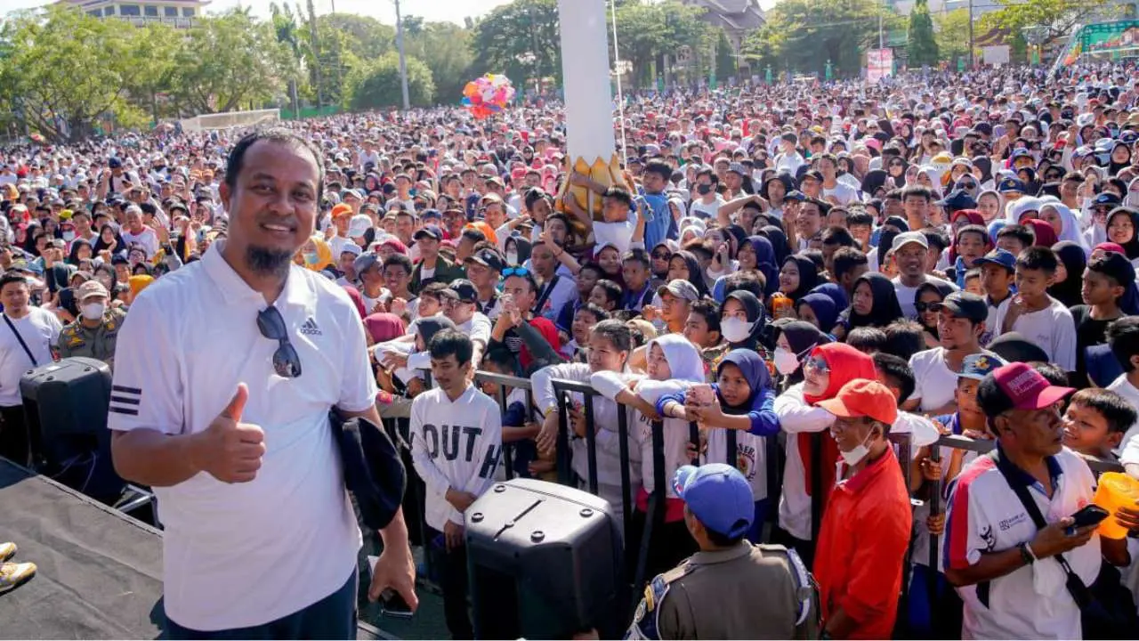 48 Ribu Warga Parepare jalan Anti Mager Bersama Gubernur Andi Sudirman