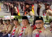 Kadisdag Makassar Hadiri Apel Besar Gerakan Pramuka Sulawesi Selatan