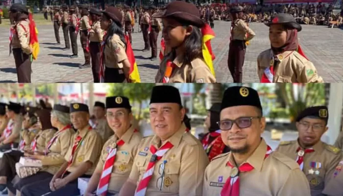 Kadisdag Makassar Hadiri Apel Besar Gerakan Pramuka Sulawesi Selatan
