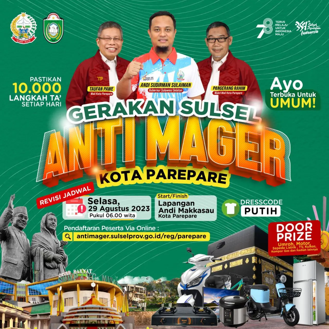 Yuk Ikuti Jalan Anti Mager Bareng Gubernur Andi Sudirman di Parepare