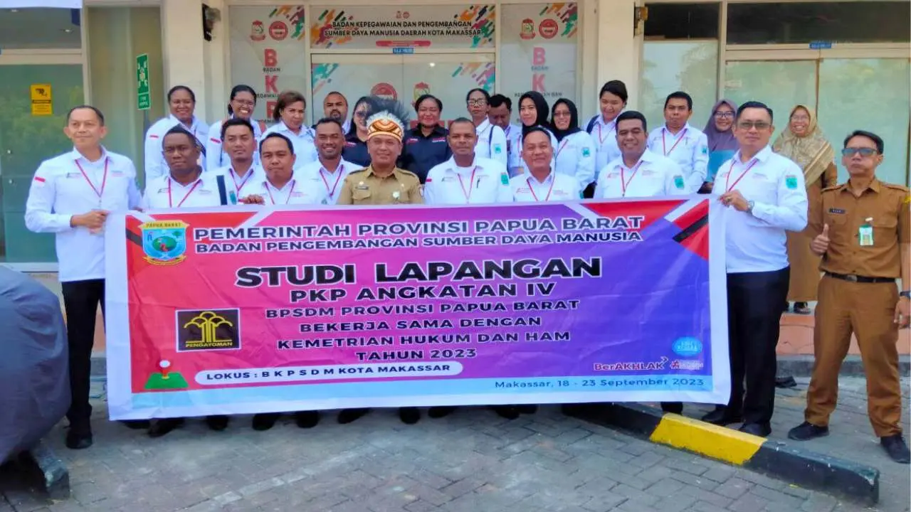 BKPSDMD Makassar Terima kunjungan Peserta Diklat Kepemimpinan oleh BKPSDMD Papua Barat