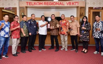 Pj Gubernur Sulsel Kunker ke Kantor Telkom Regional 7 KTI, Dorong Peningkatan Layanan Telekomunikasi