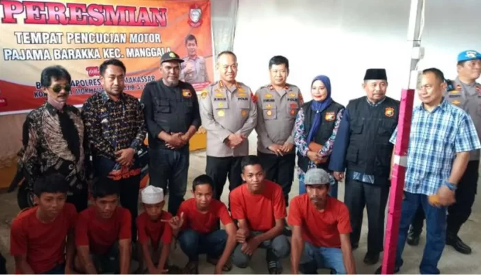 Camat Manggala Dampingi Kapolrestabes Resmikan Tempat Pencucian Motor ‘Pajama Barakka’