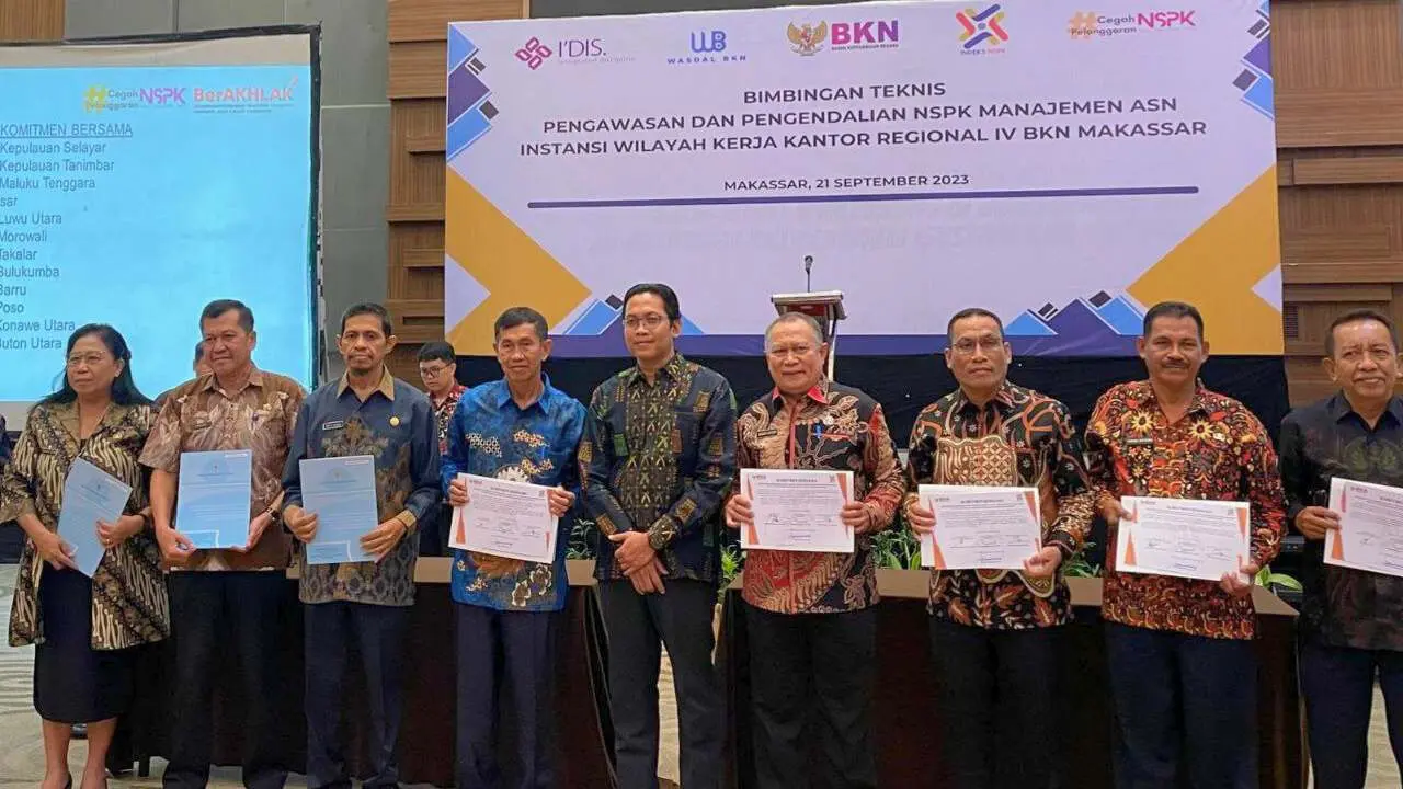 Kepala BKPSDMD Makassar, Hadiri Bimtek dan Pengawasan, Pengendalian NSPK Manajemen ASN
