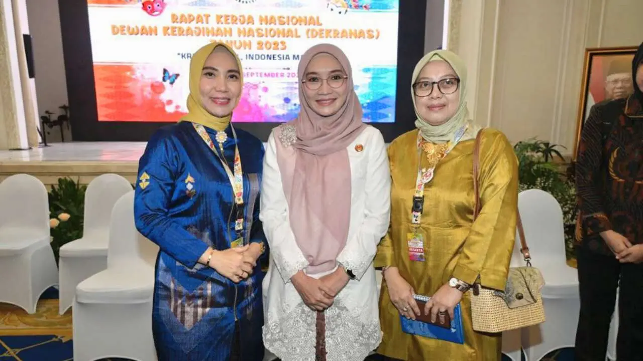 Sofha Marwah Bahtiar Hadiri Rakernas Dekranas di Sekretariat Wakil Presiden