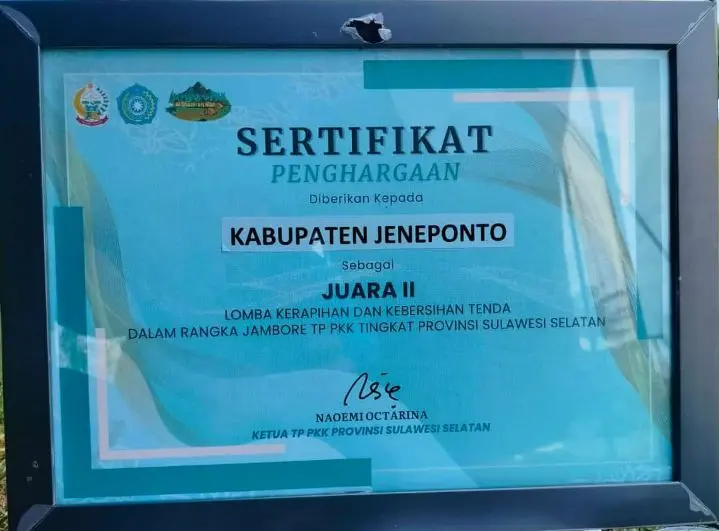 Alhamdulillah, Jeneponto Raih Juara dalam Lomba Jambore TP PKK Tingkat Sulsel, Ini Kategorinya 