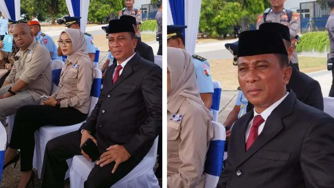 Plt Kasatpol PP Makassar Dampingi Wali Kota di Sertijab Danlanud TNI AU Sultan Hasanuddin