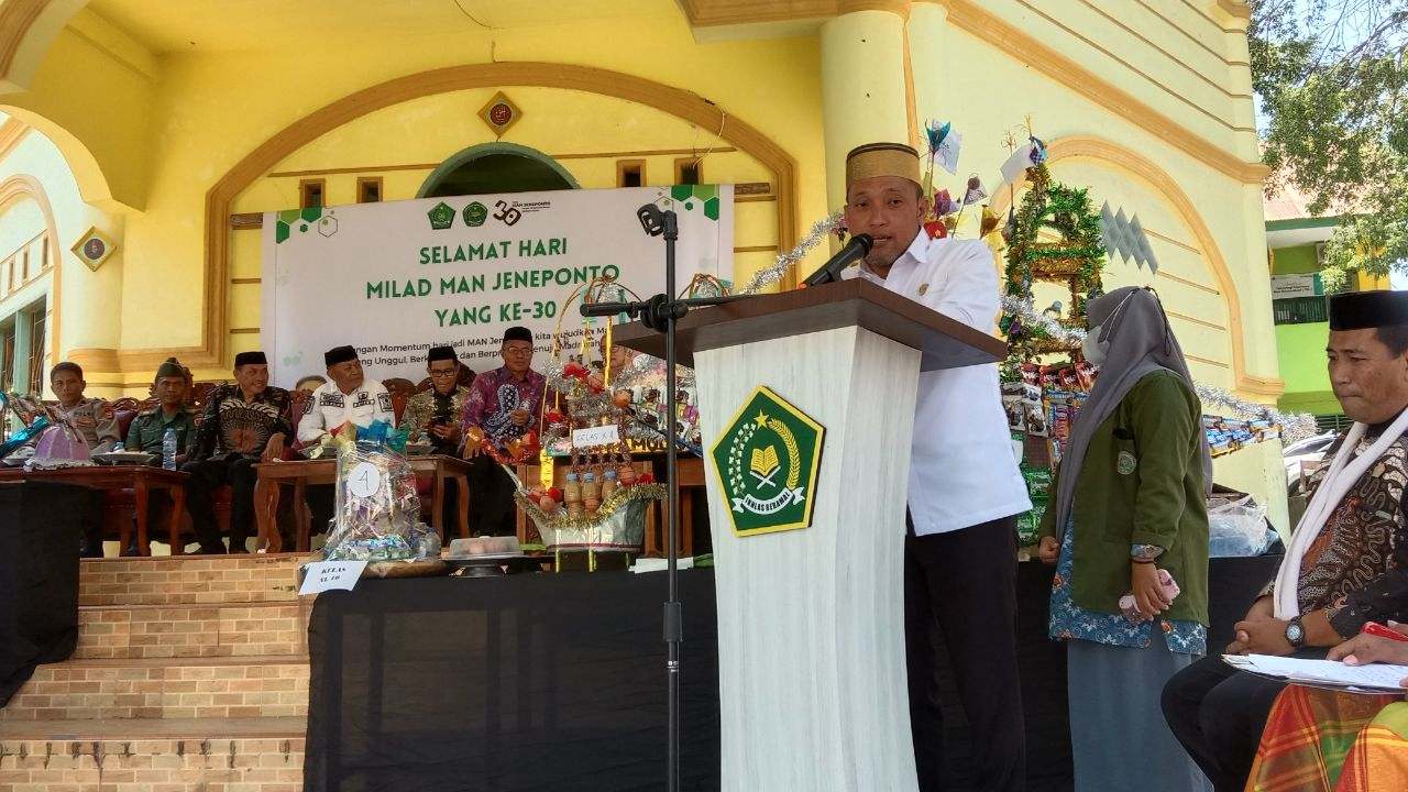 Milad MAN Jeneponto ke-30 Dirangkaikan Maulid Nabi Besar Muhammad SAW, Paris Bilang Begini