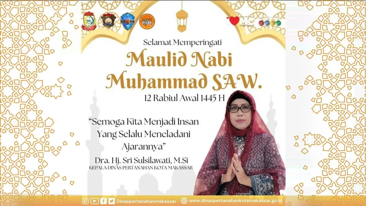Kadis Pertanahan Makassar Ucapkan Selamat Memperingati Maulid Nabi Muhammad SAW