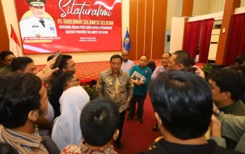 Penjabat Gubernur Bahtiar Silaturahmi Bareng Puluhan Insan Pers di Sulsel