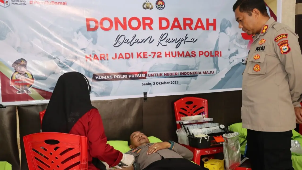 HUT Humas Polri ke-72, Humas Polres Jeneponto Gelar Donor Darah