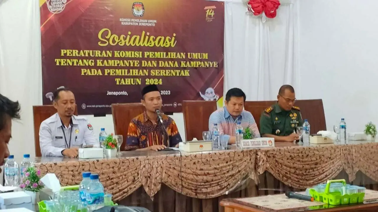KPU Jeneponto Sosialisasi Peraturan Kampanye dan Dana Kampanye Pemilu 2024