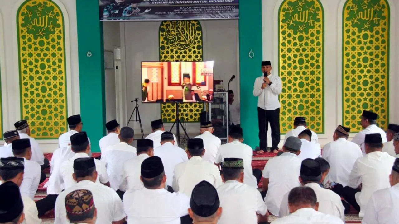 Bupati Pangkep Ikuti Istighatsah Kubra Gelaran Mabes TNI AD secara Virtual