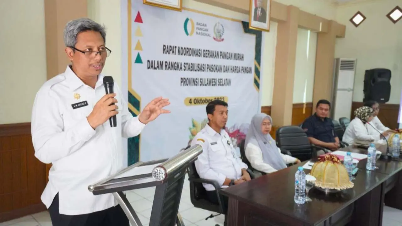 Dukung Penguatan Pangan, Pj Sekda Sulsel Buka Rakor Gerakan Pangan Murah