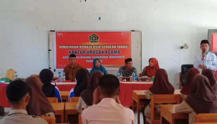 Cegah Perkawinan Usia Dini, KUA Kecamatan Binamu Gelar Bimbingan Remaja Usia Sekolah di SMKN 1 Jeneponto