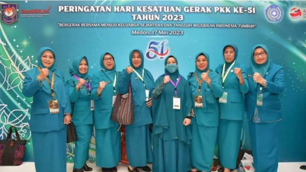 Ketua TP PKK Sulsel Bersama Pengurus Hadiri HKG PKK di Medan