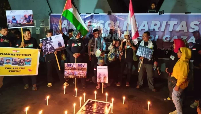 Aksi Solidaritas Jurnalis di Gaza-Koalisi Jurnalis Sulsel