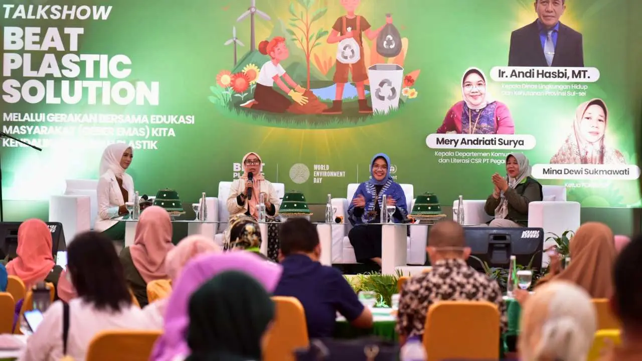 TP PKK Sulsel Gandeng DLHK dan PT. Pegadaian Gelar Talkshow Beat Plastic Solution