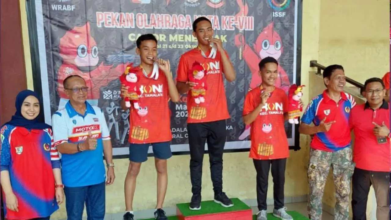 Tim Kecamatan Tamalate Merajai Cabor Menembak Forkot VIII Makassar