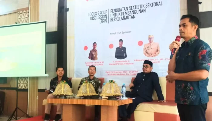 BPS Gelar Focus Group Discussion, Begini Penyampaian Kadis Kominfo Jeneponto
