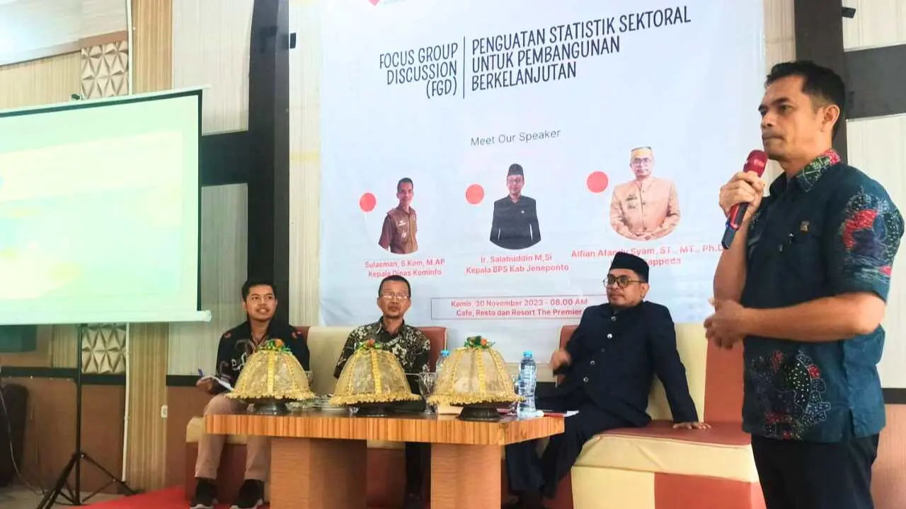 BPS Gelar Focus Group Discussion, Begini Penyampaian Kadis Kominfo Jeneponto