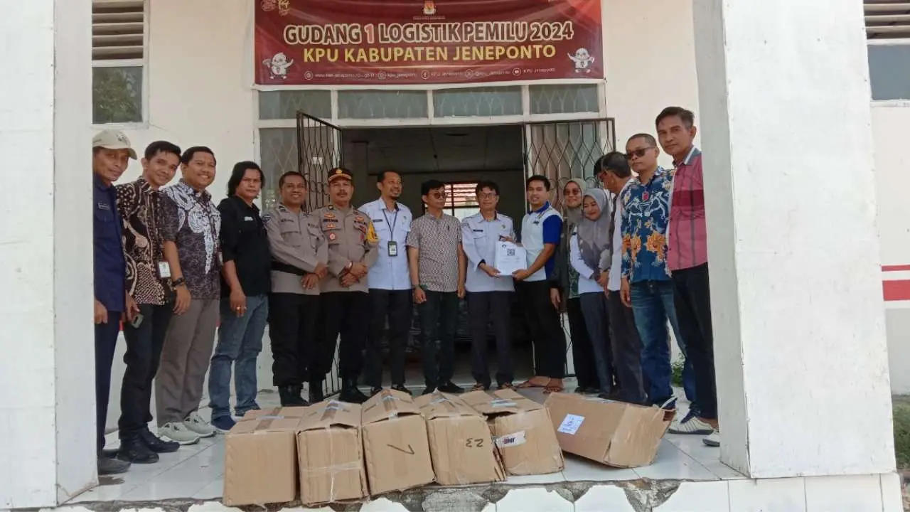 KPU Jeneponto Terima Logistik Pemilu berupa Segel Kertas