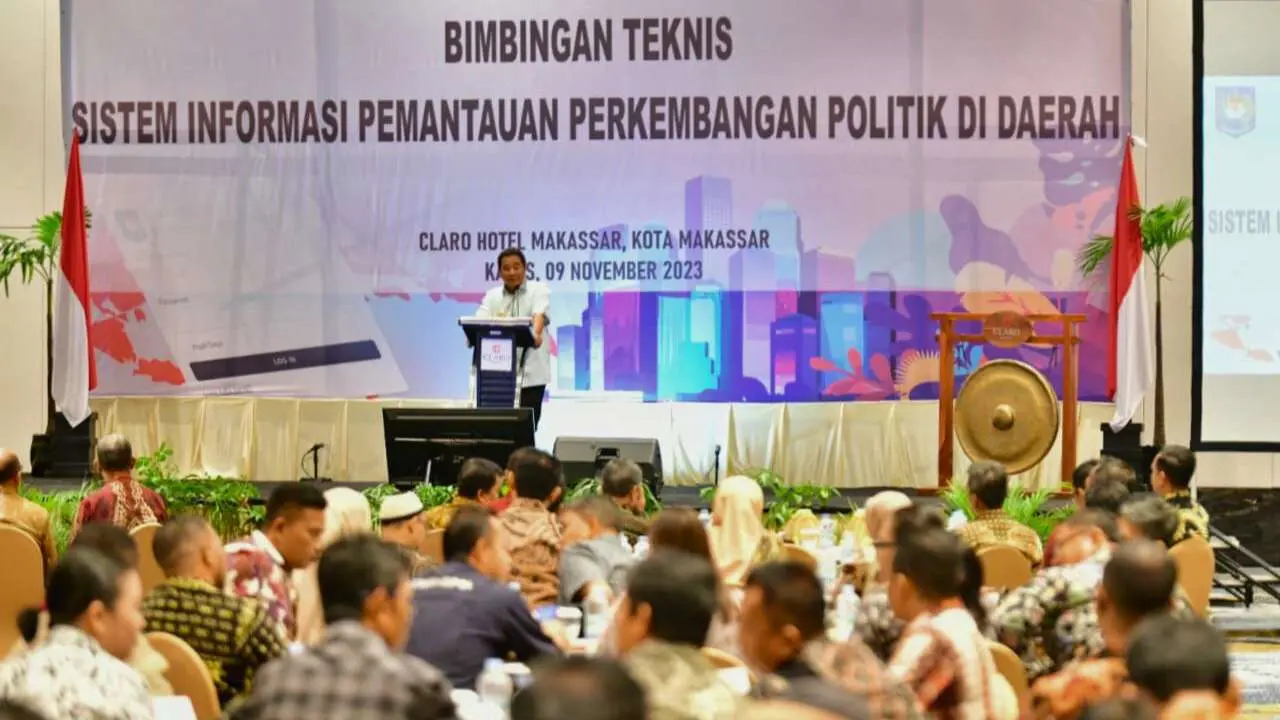 Kemendagri Jadikan Sulsel Tuan Rumah Bimtek Sistem Informasi Pemantauan Perkembangan Politik KTI