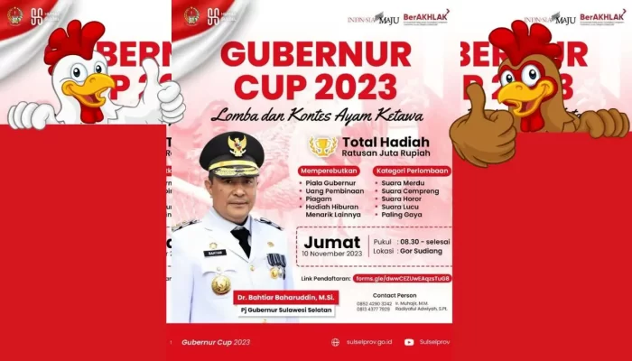 Yuk Ikutan Kontes Ayam Ketawa Perebutkan Piala Gubernur