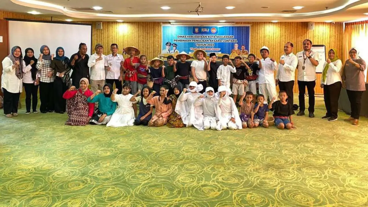 Disbud Makassar Gelar Kegiatan Penulisan Aksara Lontara Tingkat SD-SMP