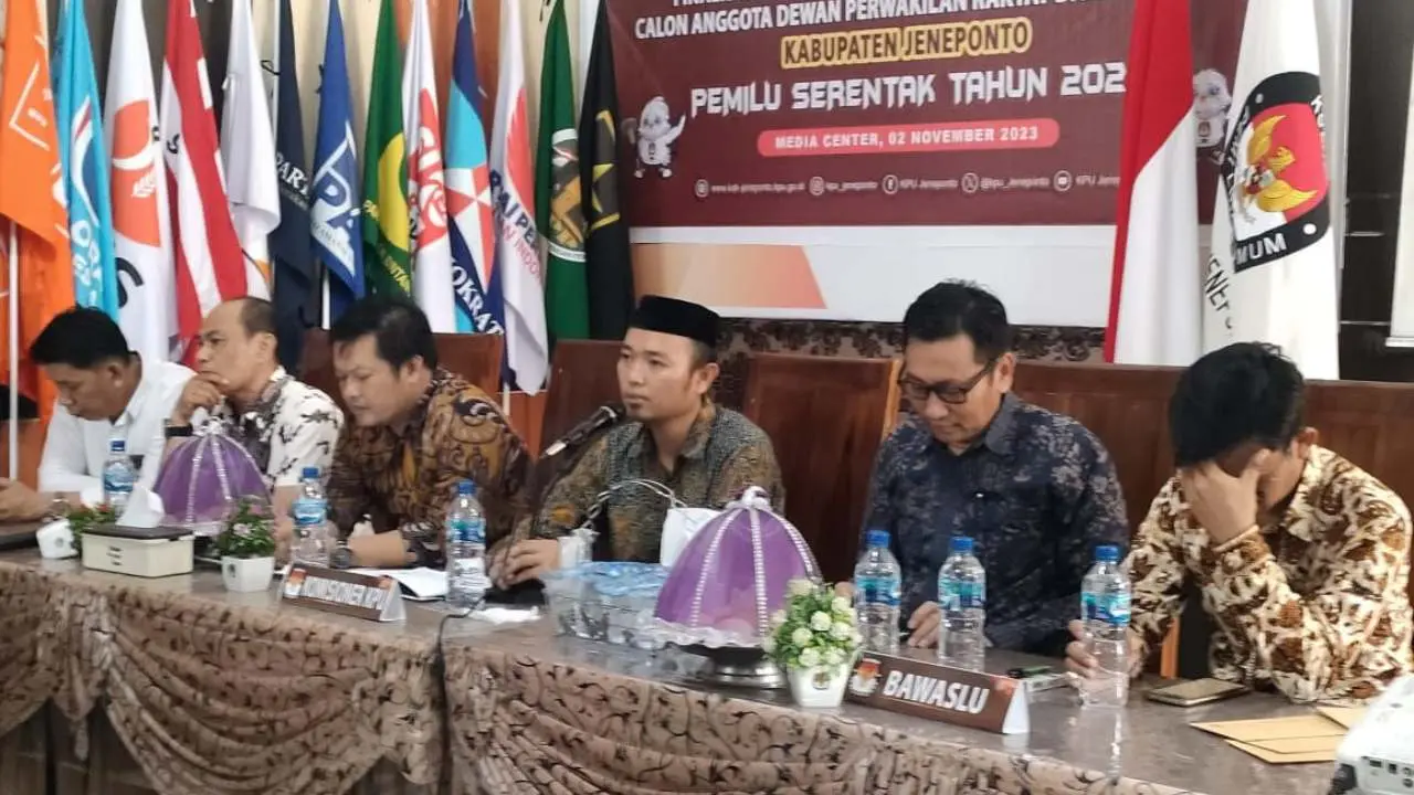 Jelang Penetapan DCT Besok, KPU Jeneponto Kumpulkan Pengurus Parpol