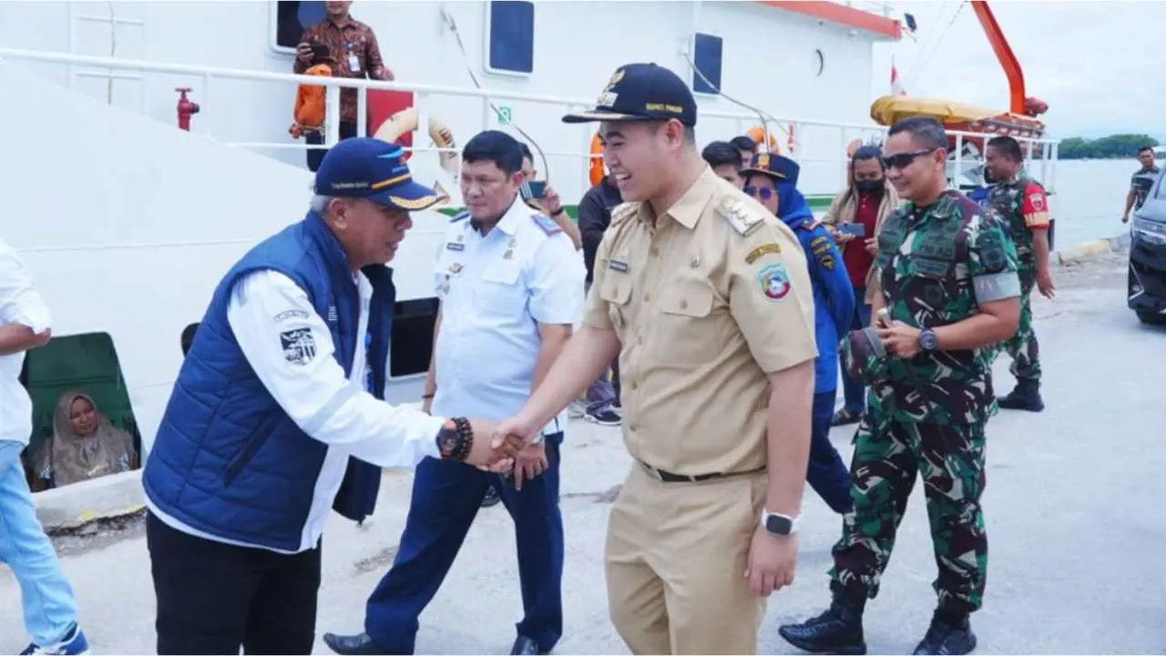 Bupati Pangkep Bersama Dandim Pangkep Ikuti Pelayaran Perdana KMP Arwana