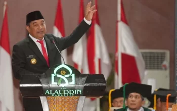 Pj Gubernur Bahtiar Paparkan Lanskap Pembangunan Sulsel di Dies Natalis UIN Alauddin