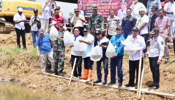 Tingkatkan Ketahanan Pangan, 50.000 Benih Nila Dilepas di Embung Kecamatan Mare