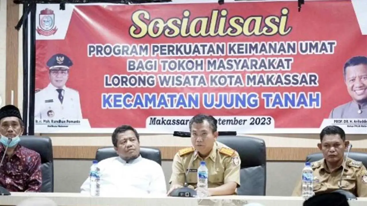 Kesbangpol Sosialisasi Program Perkuatan Keimanan Umat bagi Tokoh Masyarakat Lorong Wisata di Ujung Tanah