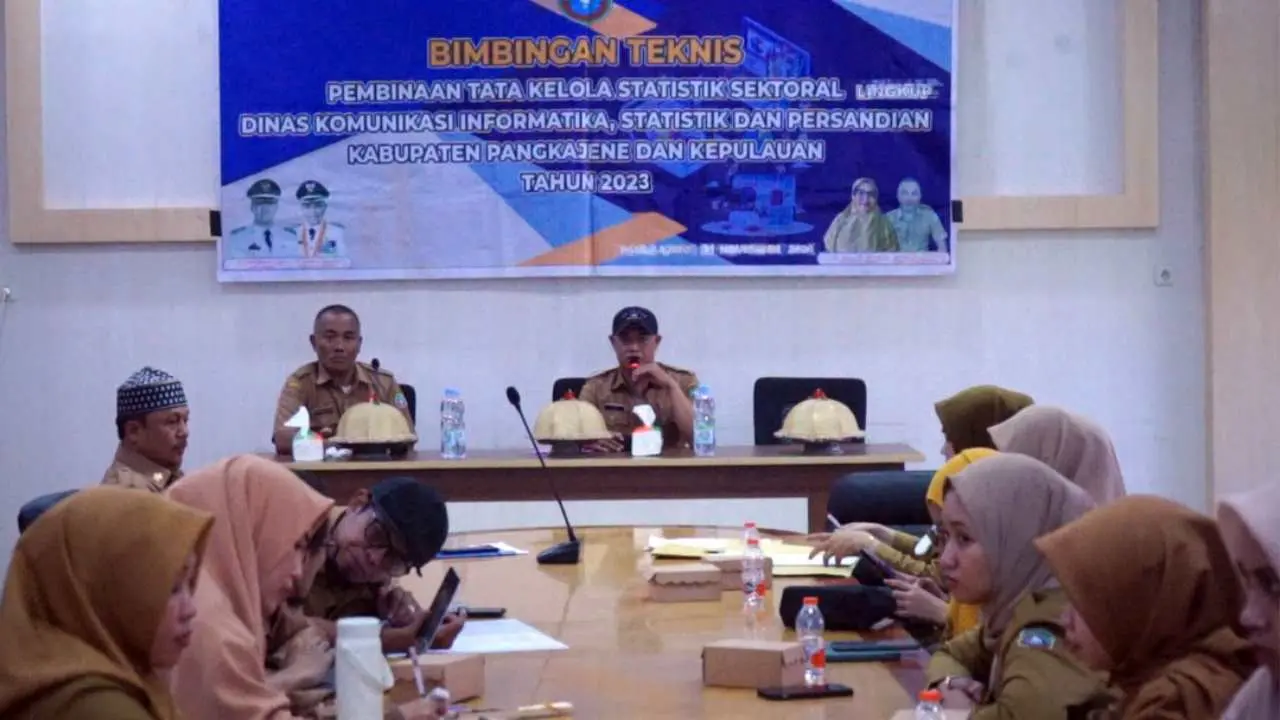 Diskominfo-SP Pangkep Gelar Bimtek Tatakelola Statistik Sektoral