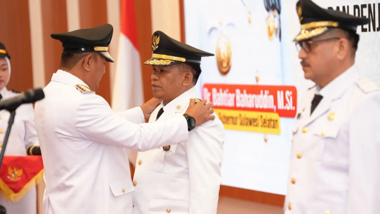 Lantik Pj Bupati Jeneponto-Sidrap, Bahtiar Baharuddin Harap Falsafah Bugis-Makassar Jadi Pegangan Pengelolaan Daerah