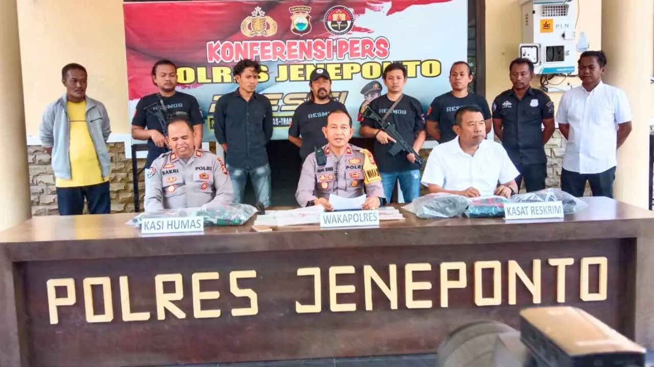 Pasca Baku Parang 1 Tewas di Lokasi Sabung Ayam di Jeneponto, 3 Diduga Pelaku Ditangkap, 1 Polisi Terluka