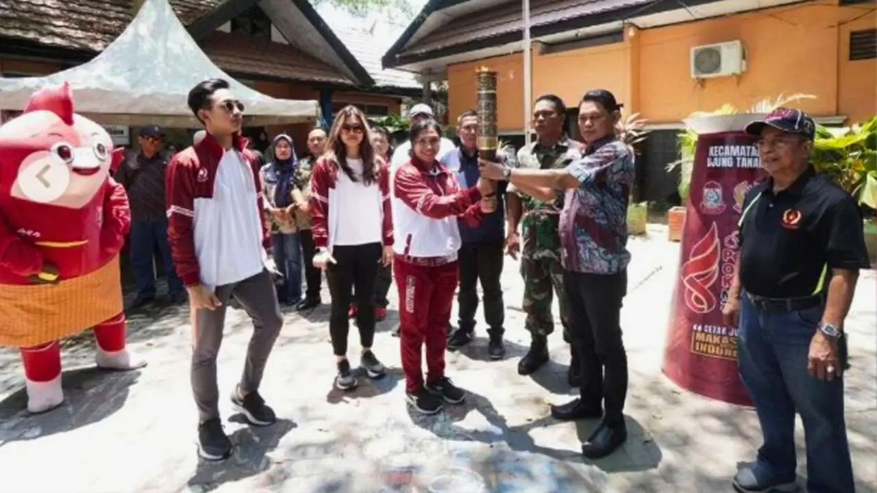 Kirab Obor Porkot VIII Makassar Singgahi Ujung Tanah