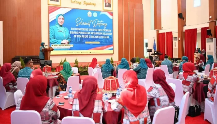 Sofha Marwah Bahtiar Paparkan Pencapaian PKK Sulsel di Hadapan Tim Monev Bidang Penguatan Ketahanan Keluarga
