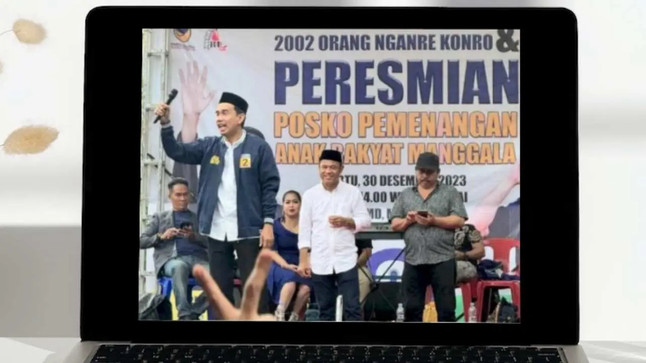 Rudianto Lallo Resmikan Posko Pemenangan Anak Rakyat di Kecamatan Manggala