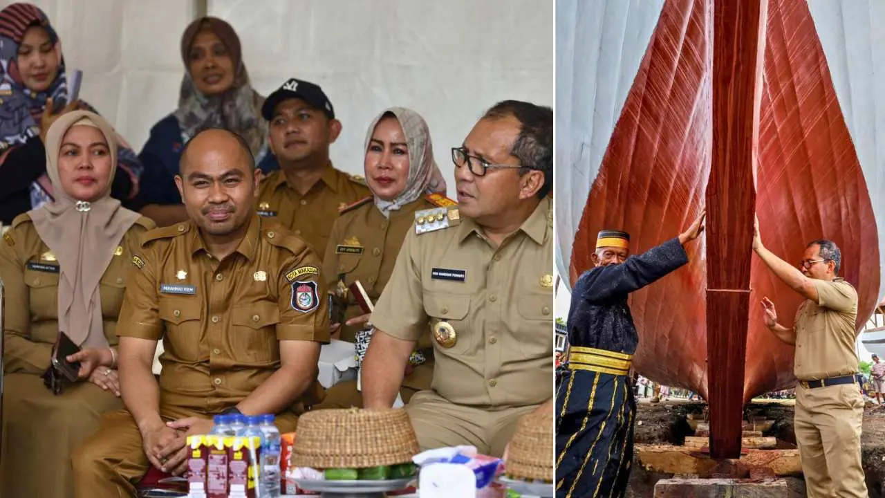 Dispar Makassar Hadirkan 2 Kapal di Ritual "Annyorong Lopi" Pinisi di Bulukumba