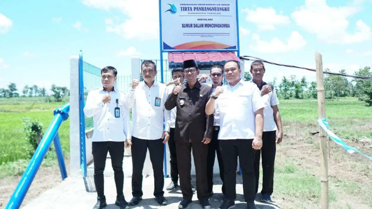 Pj Bupati Takalar Resmikan Instalasi Sumur Dalam Moncongkomba IKK Polsel