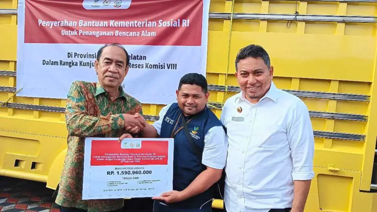 Pemprov Sulsel Terima Bantuan 20 Ton Beras dari Kemensos melalui Komisi VIII DPR RI
