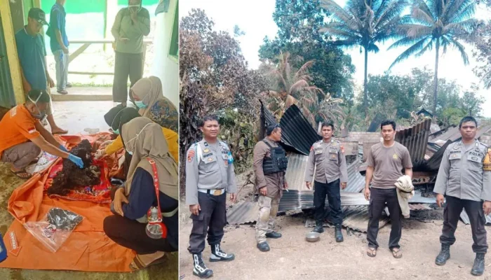 Tragis, Rumah Terbakar Satu Orang Pemilik Rumah Hangus Terbakar