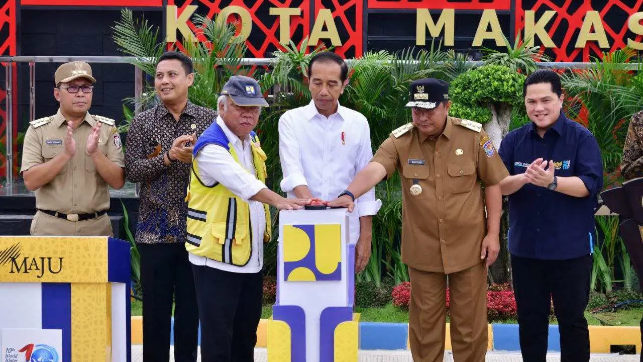Didampingi Pj Gubernur Sulsel, Presiden Resmikan IPAL Senilai Rp1,2 Triliun di Makassar